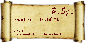 Podwinetz Szalók névjegykártya